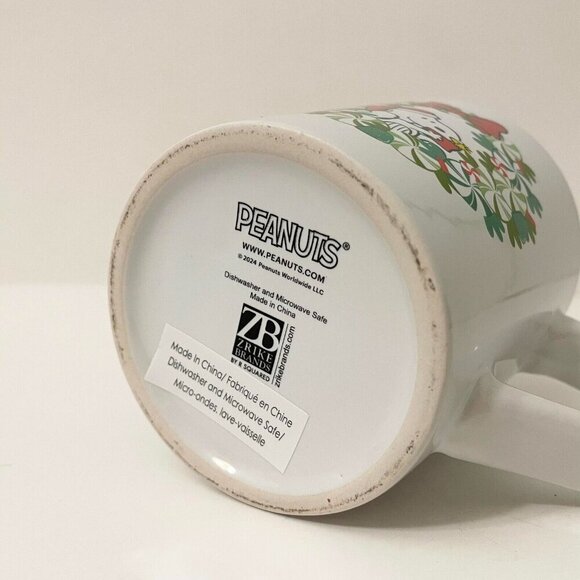 Zrike Peanuts Snoopy Woodstock Christmas Wreath Mug - Picture 13 of 15